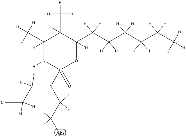 N,N-bis(2-chloroethyl)-6-hexyl-4,5-dimethyl-2-oxo-1-oxa-3-aza-2$l^{5}- phosphacyclohexan-2-amine CAS#: 78219-95-1